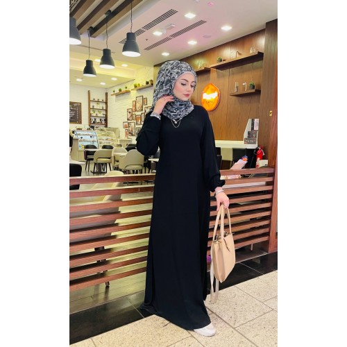 عبايه كريب تركي موديل نيللي