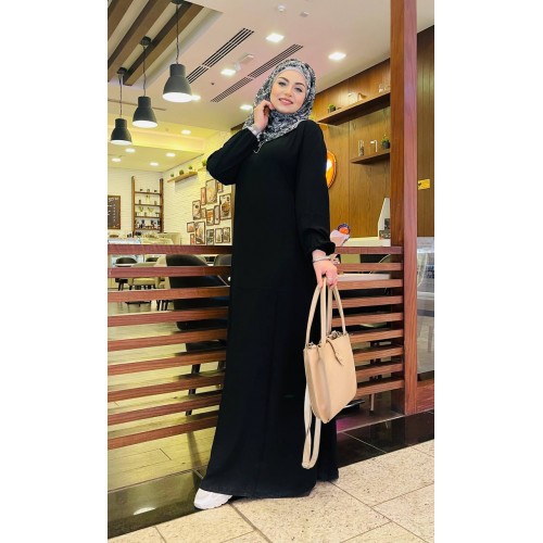 عبايه كريب تركي موديل نيللي